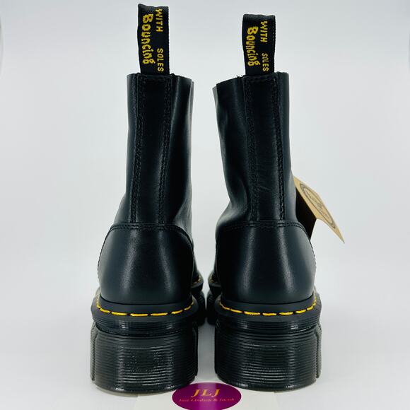 Dr. Martens Women's Audrick 8-Eye Nappa Lux Leather Quad Platform Boots Size 7 - Picture 6 of 11